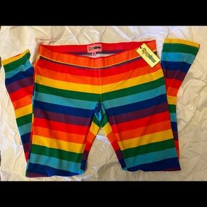Tipsy Elves Rainbow Stripe Leggings XL - NWT